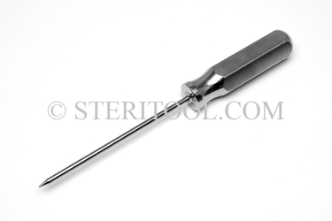 #40002SP12 - Stainless Steel Ice Pick, 12"(300mm) OAL. ice pick, pointer, extractor, stainless steel