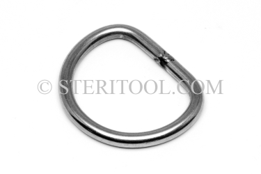 #10461 - 2" x 5/16" Stainless Steel "D" Ring for 2" Webbing. ratchet tie-down, strapping, rigging, stainless steel